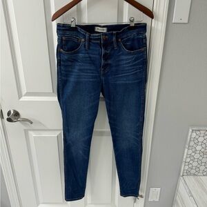 Madewell 9” high rise skinny jeans size 30